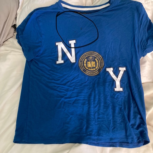 Abercrombie & Fitch Royal Blue Mid Crop Top - Picture 8 of 10